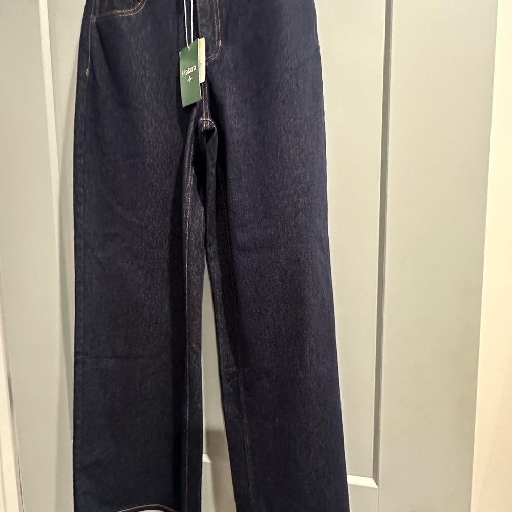 HALARA Women's Dark Blue Flare Jeans